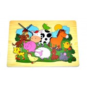 Drevené puzzle zvieratká